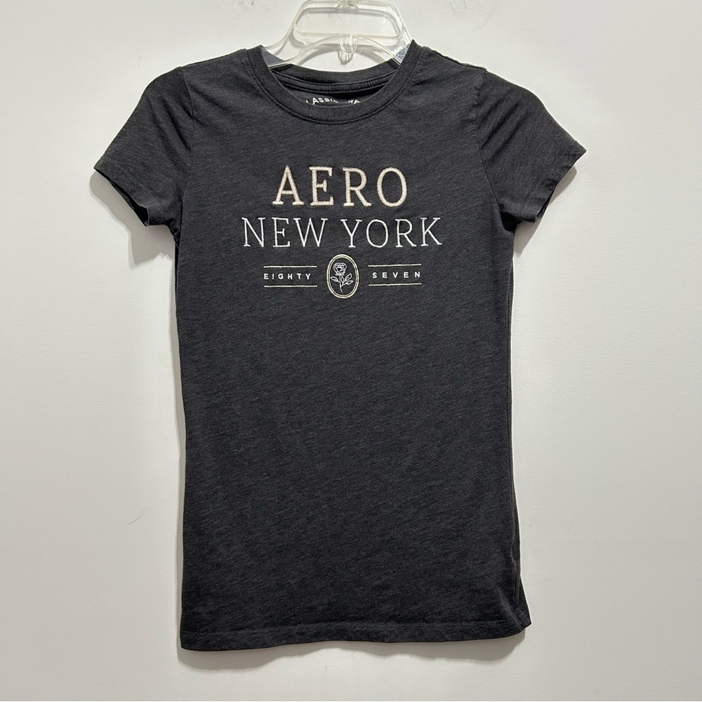 Aeropostale Women’s Dark Gray Classic Crew Tee